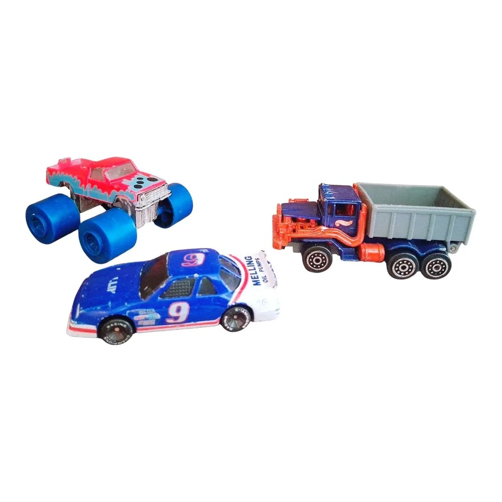 Vintage 1990s Diecast 10 Toy Car Lot Hot Wheels Cartoon Network Train Police Car